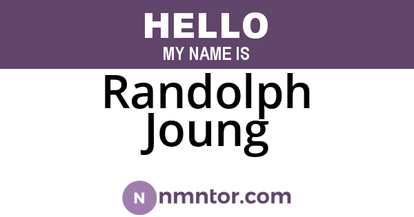 Randolph Joung