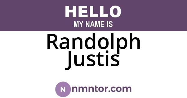 Randolph Justis