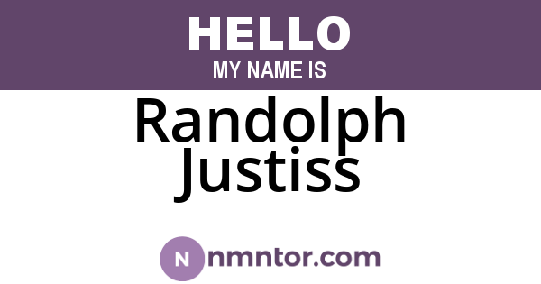 Randolph Justiss
