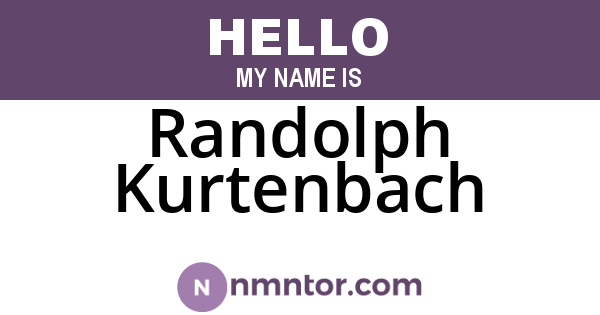 Randolph Kurtenbach