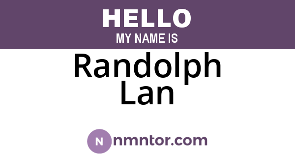 Randolph Lan