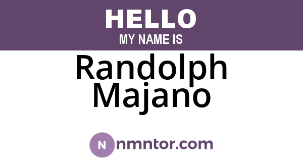 Randolph Majano