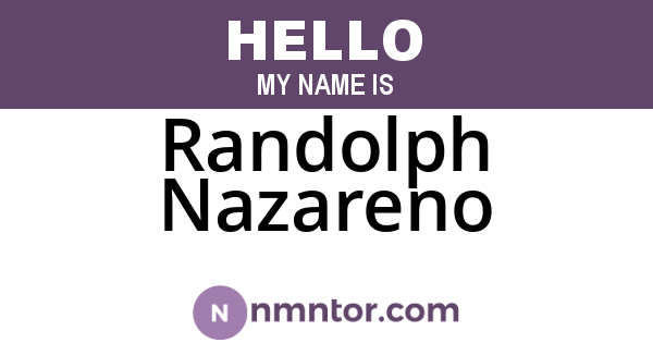 Randolph Nazareno