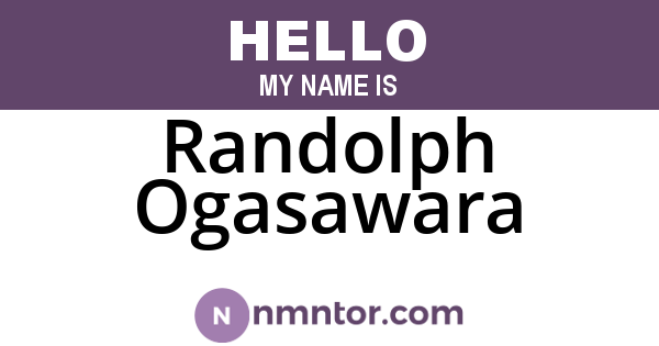 Randolph Ogasawara