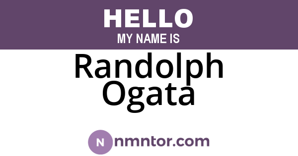 Randolph Ogata