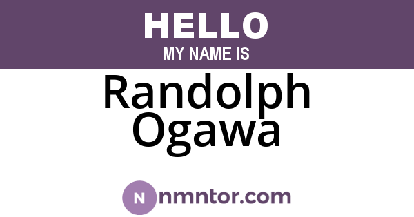 Randolph Ogawa