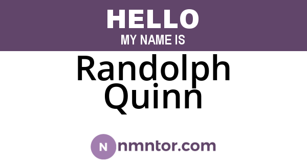 Randolph Quinn