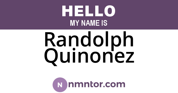 Randolph Quinonez