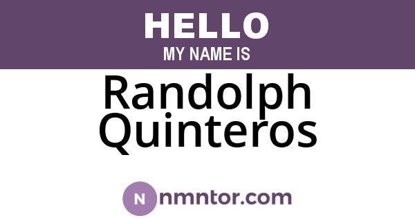 Randolph Quinteros