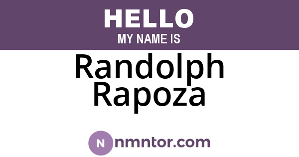 Randolph Rapoza