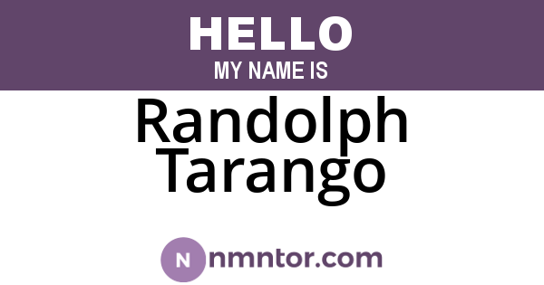 Randolph Tarango