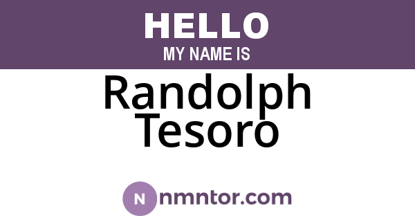 Randolph Tesoro