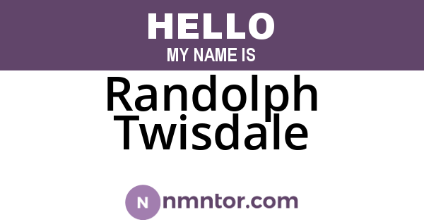 Randolph Twisdale