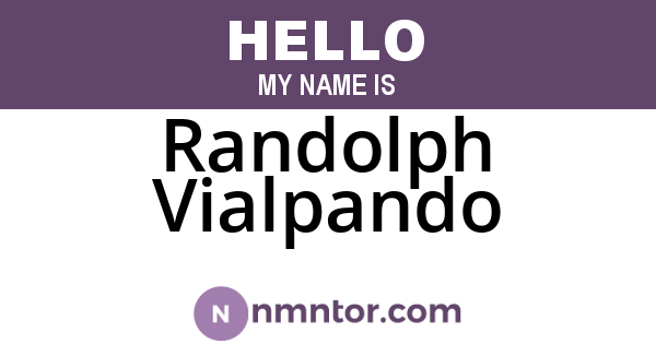 Randolph Vialpando