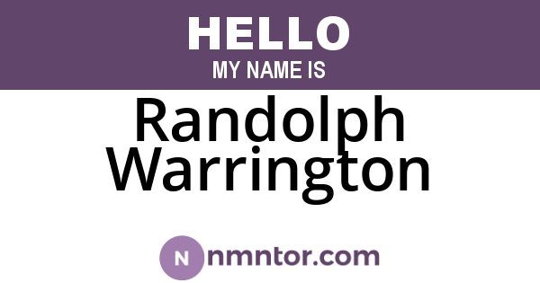Randolph Warrington