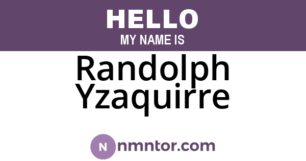 Randolph Yzaquirre
