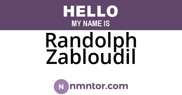 Randolph Zabloudil