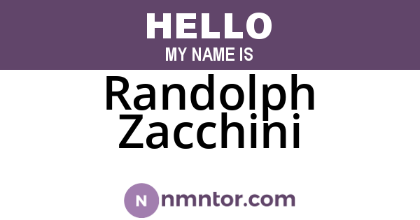 Randolph Zacchini