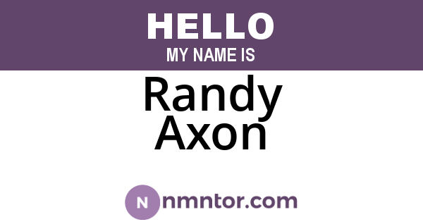 Randy Axon