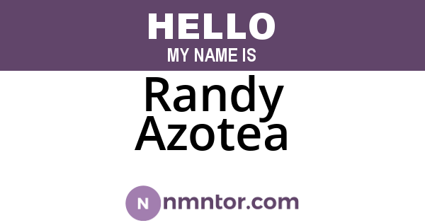 Randy Azotea