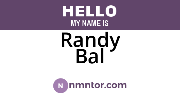 Randy Bal
