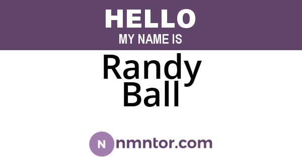 Randy Ball