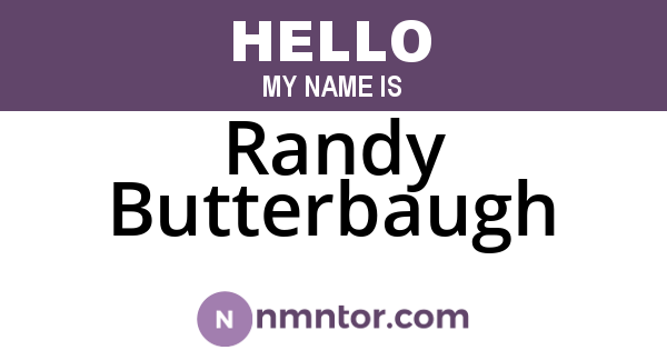 Randy Butterbaugh