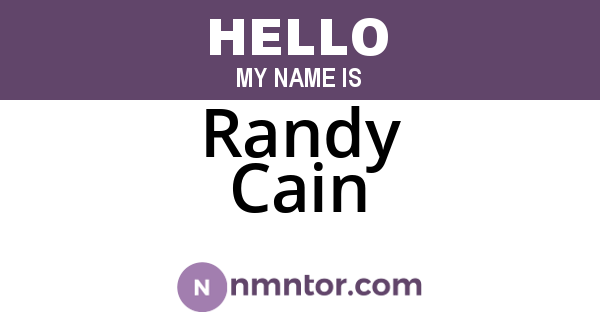 Randy Cain