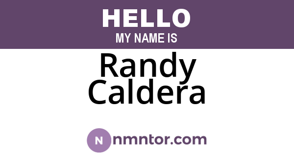 Randy Caldera