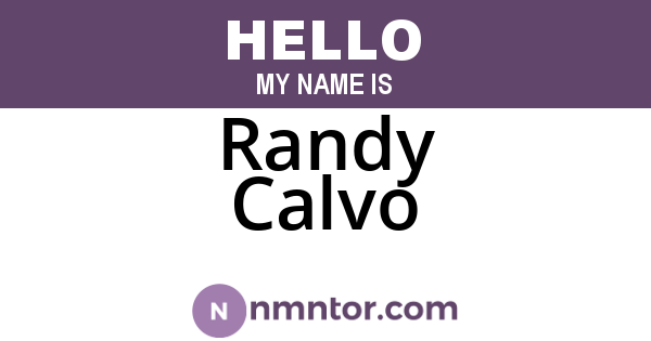 Randy Calvo
