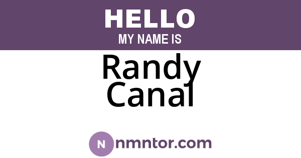 Randy Canal