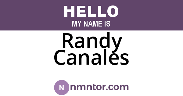 Randy Canales