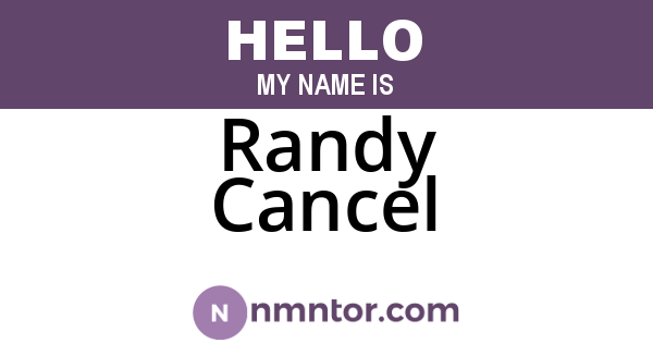 Randy Cancel