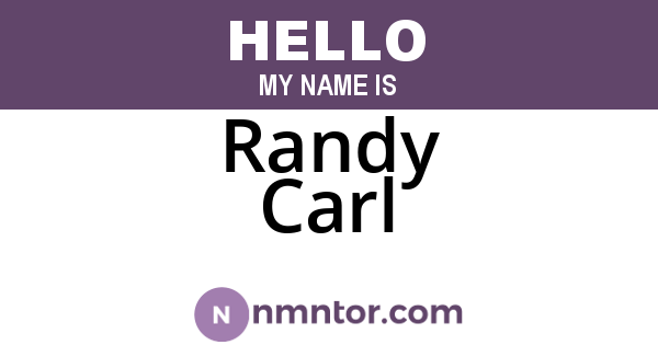 Randy Carl