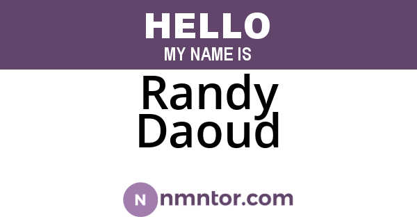 Randy Daoud