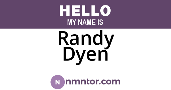 Randy Dyen