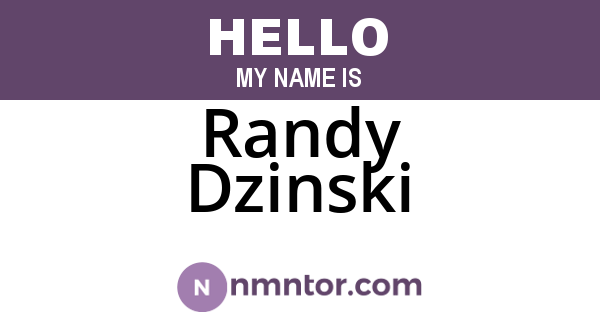 Randy Dzinski