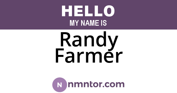 Randy Farmer