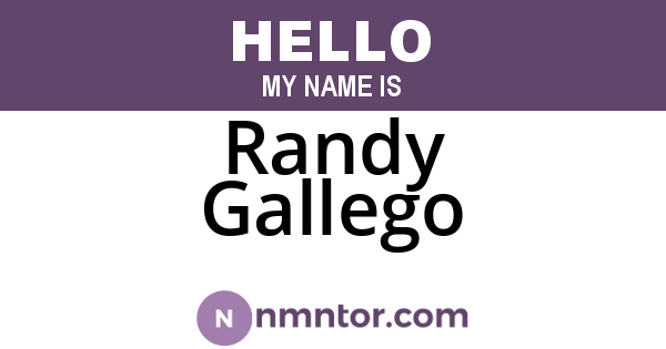 Randy Gallego