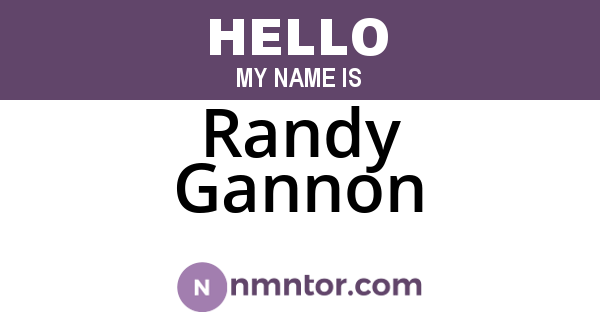Randy Gannon