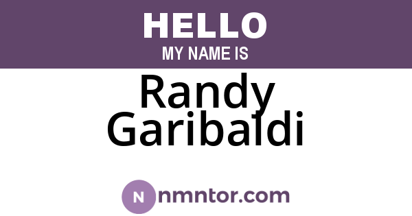 Randy Garibaldi