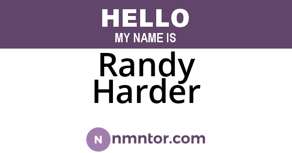 Randy Harder