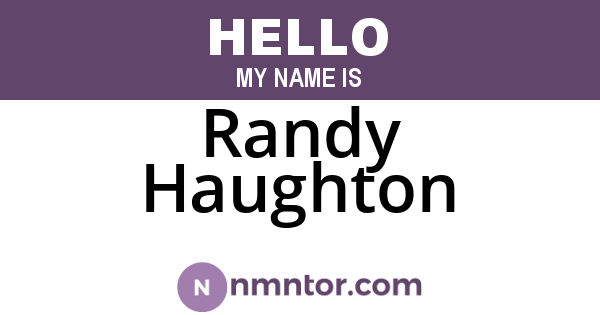 Randy Haughton