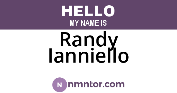 Randy Ianniello