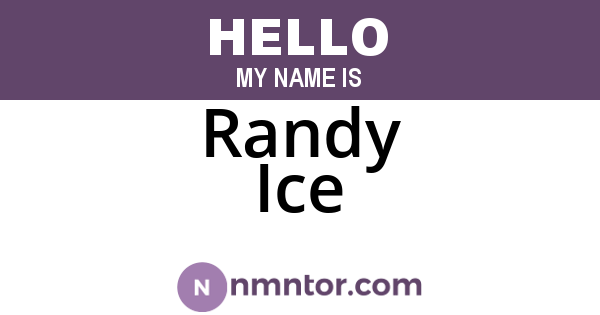Randy Ice