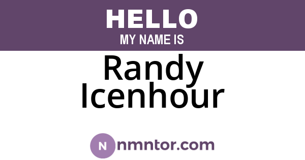Randy Icenhour