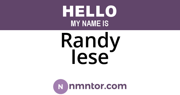 Randy Iese