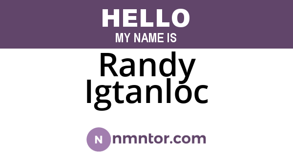 Randy Igtanloc