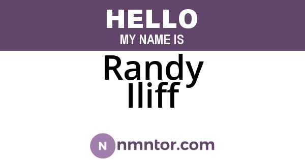 Randy Iliff