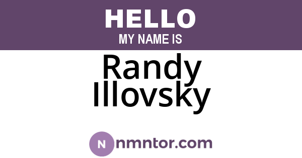 Randy Illovsky
